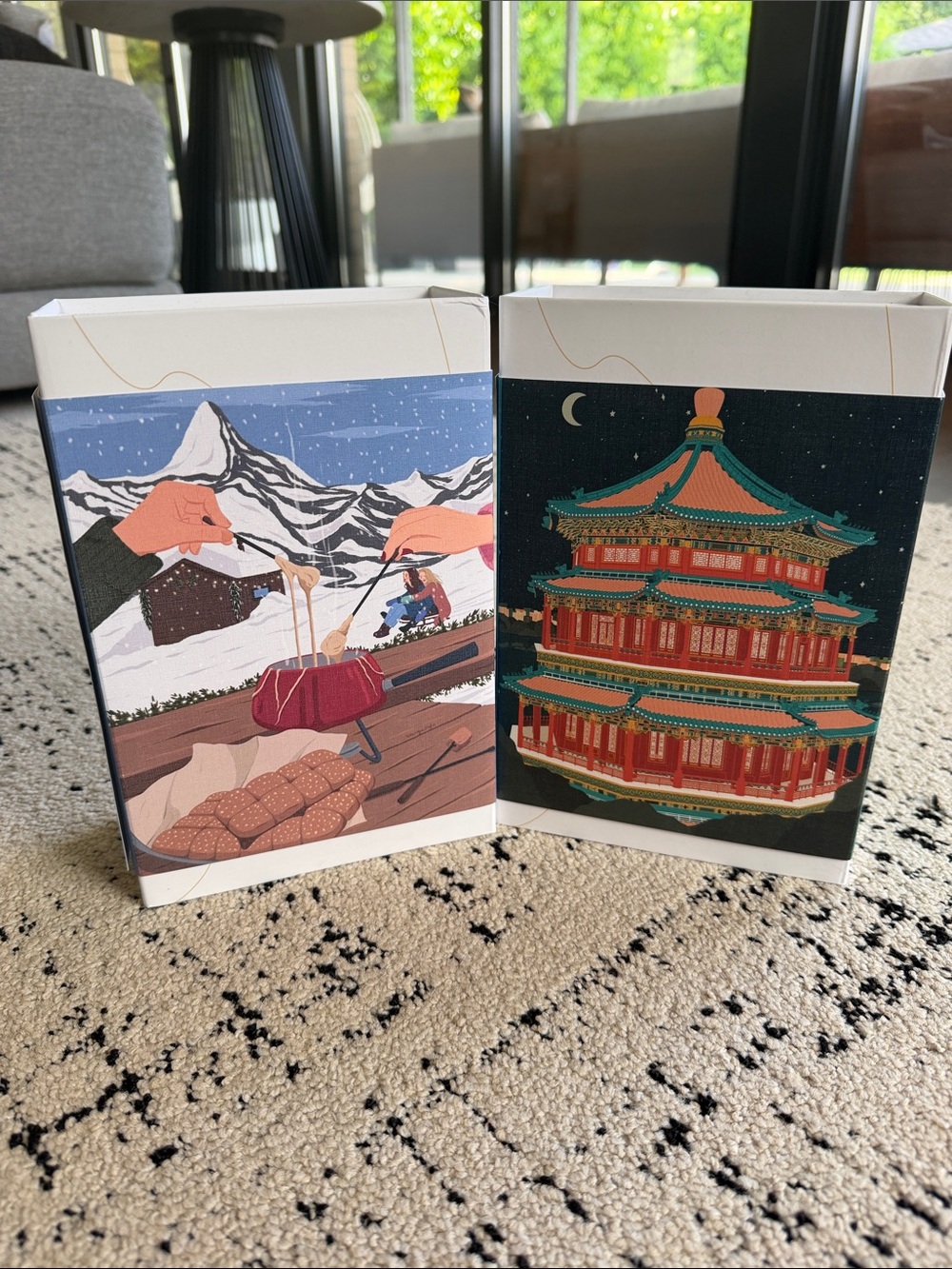 Jiggy Art Puzzle Set — Pagoda and Winter Scene 500 pieces like new